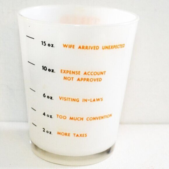 Vintage MCM Whimsical Risque Drink Glass Business Man's Night Cap Barware - Picture 5 of 6